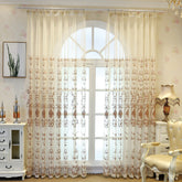 Cortina Personalizada Sheer de Ojal de Gasa Blanca Adilynn